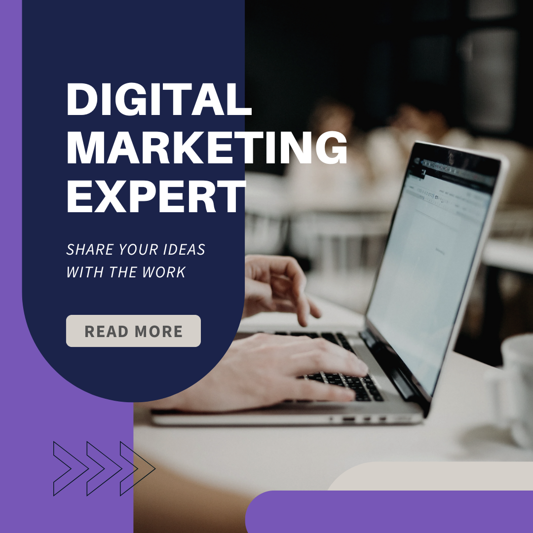 Cream and White Simple Minimalist Digital Marketing Expert Instagram Post